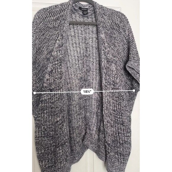 DKNY JEANS Gray Open Front Knit Cardigan Sweater Short Sleeves Womens XL - Picture 7 of 7